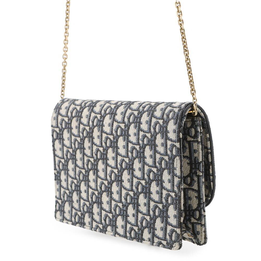 Christian Dior Chain Shoulder Bag Oblique Saddle Clutch Wallet Trotter - Picture 2 of 12